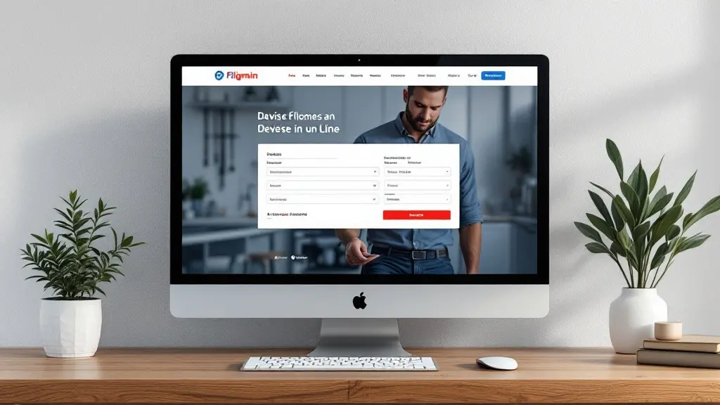 Site professionnel d'un plombier avec un devis en ligne