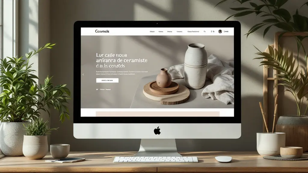 Site de vente en ligne d'une artisane céramiste et de ses créations