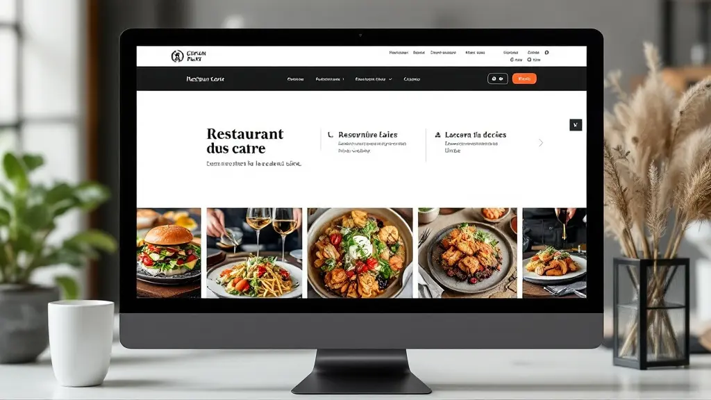 Site d'un restaurant avec la carte et la réservation en ligne